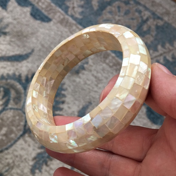 Vintage Jewelry - Mosaic mother of pearl bangle Vintage Jewelry - Mosaic mother of pearl bangle